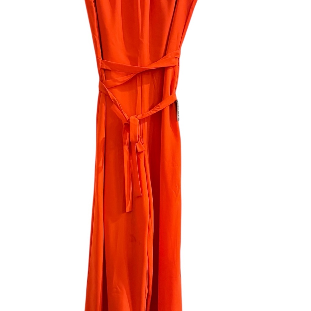 Express Vibrant Orange Sleeveless Jumpsuit - Picture 4 of 4